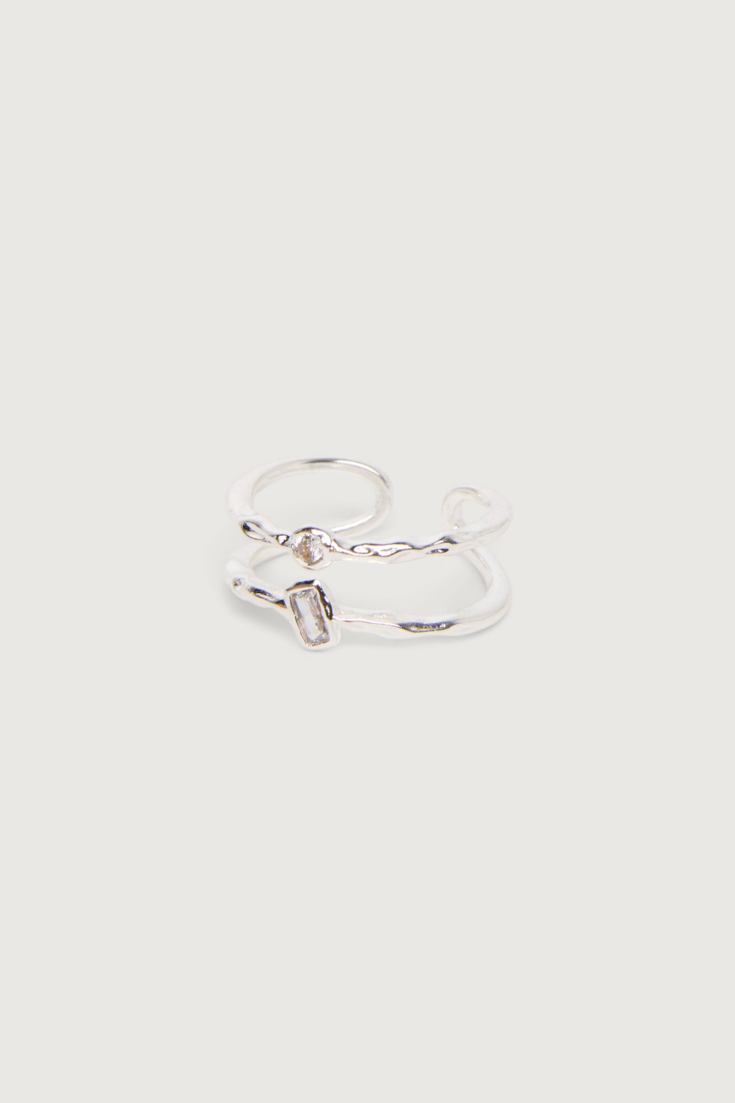 HAMMERED BAND OPEN RING