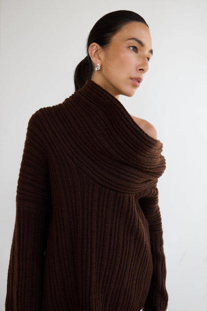 OVERSIZED SLOUCHY OFF THE SHOULDER SWEATER