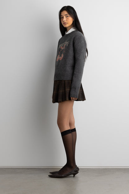 CHERRY INTARSIA SWEATER