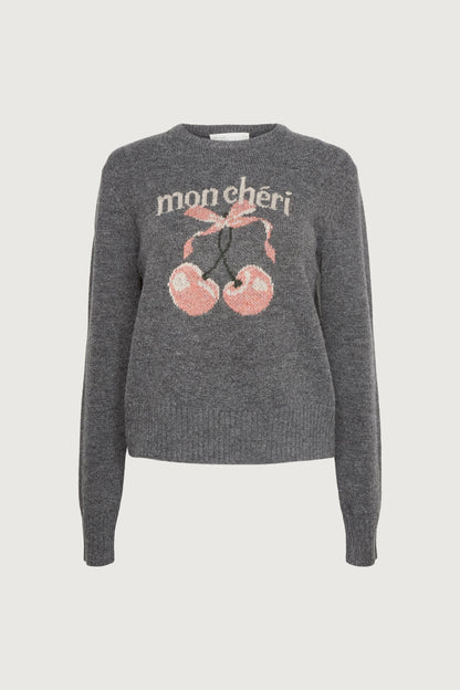 CHERRY INTARSIA SWEATER