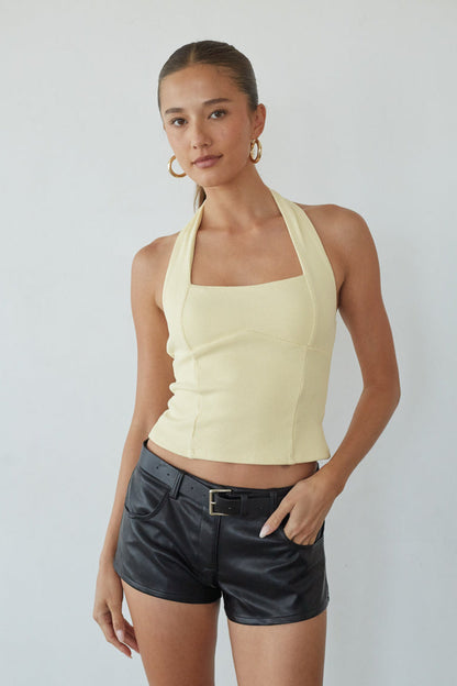 Tavi Ribbed Halter Top