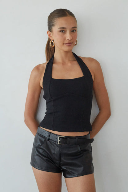 Tavi Ribbed Halter Top