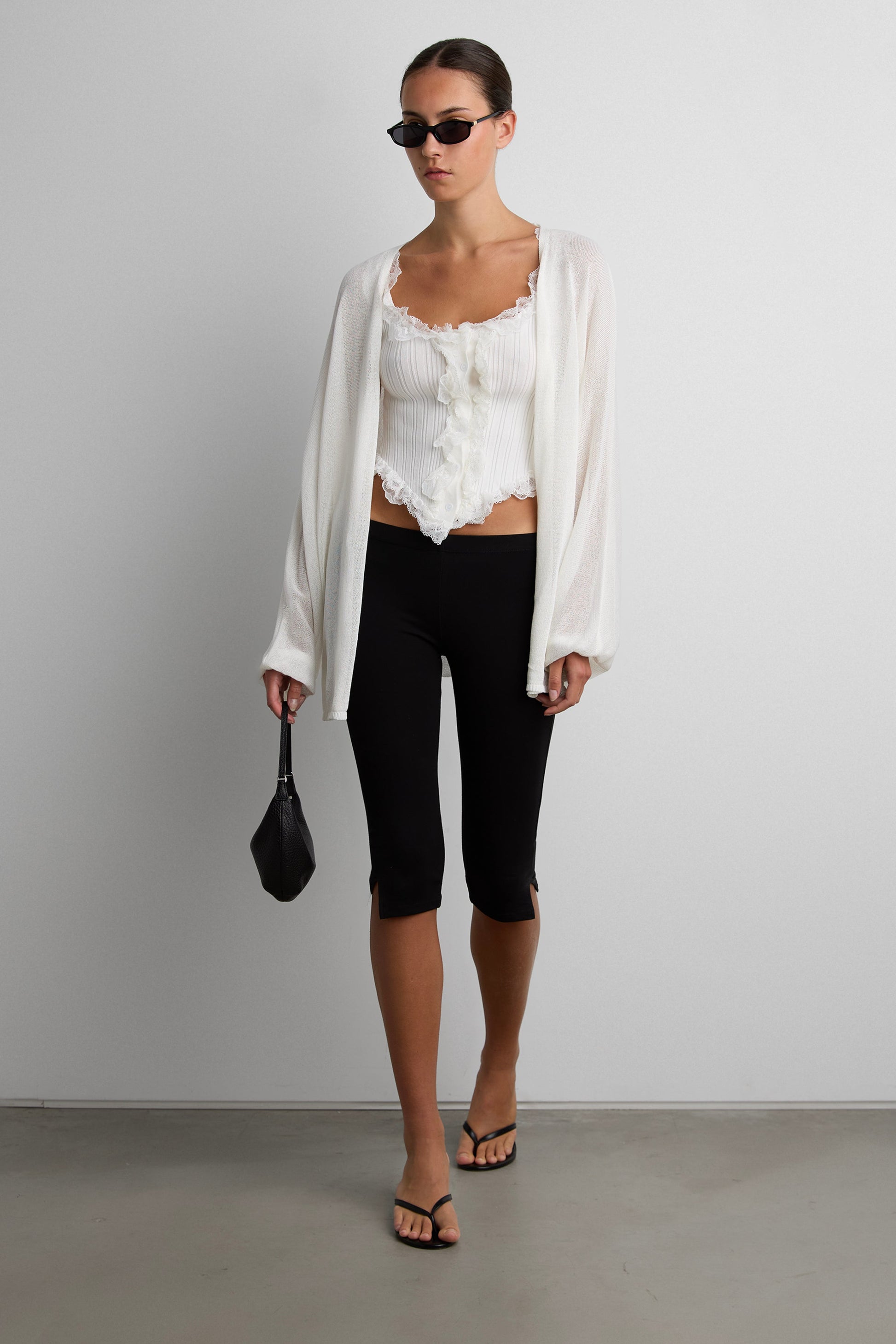 RUFFLED LACE TANK TOP