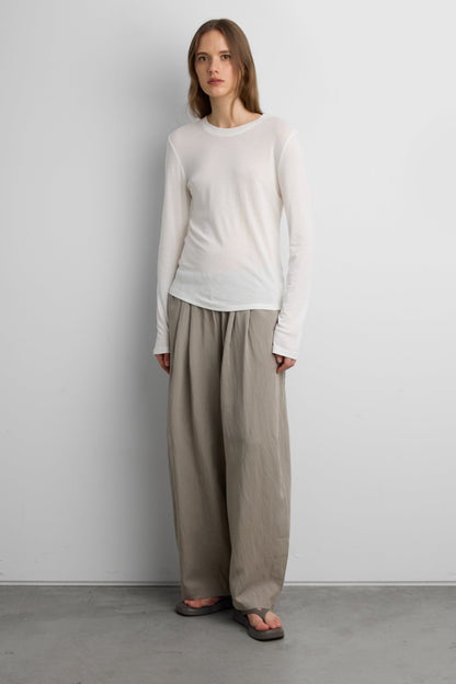 LONG SLEEVE CREW NECK TOP