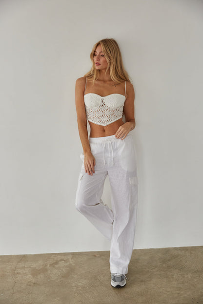 Vienna Linen Cargo Pants