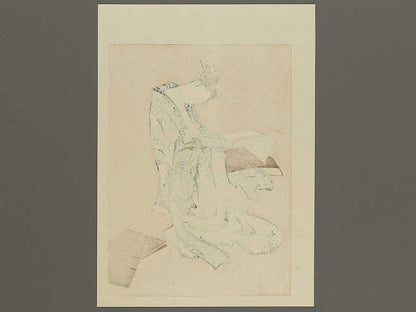 A book reading ripe beauty by Katsushika Hokusai, (Medium print size) / BJ319-613