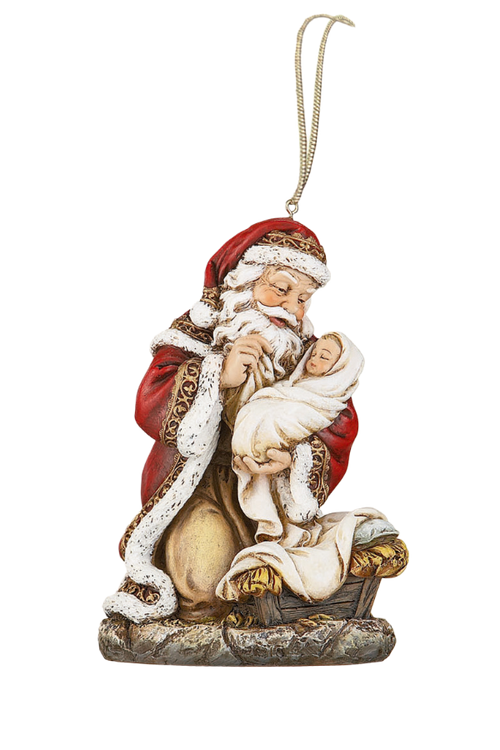 Adoring Santa Christmas Ornament
