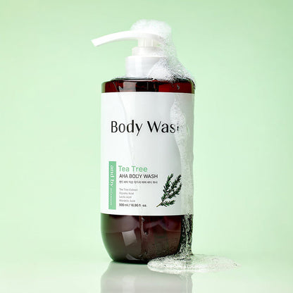and by mixsoon Tea Tree AHA Body Wash