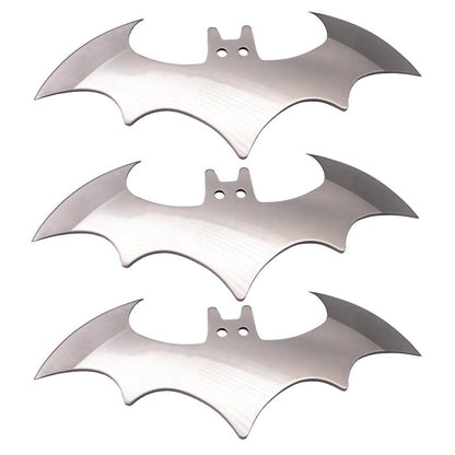 3 pc Bat Throwing Knife w/case SILVER - AnyTime Blades