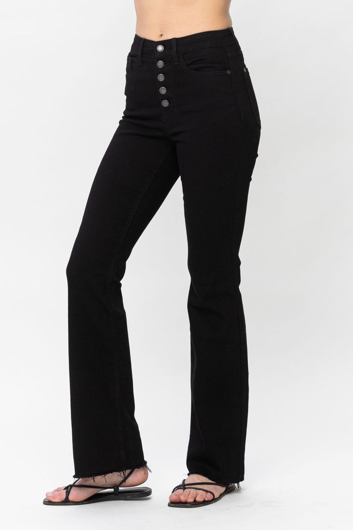 Black Button fly Boot Cut - Judy Blue 82570