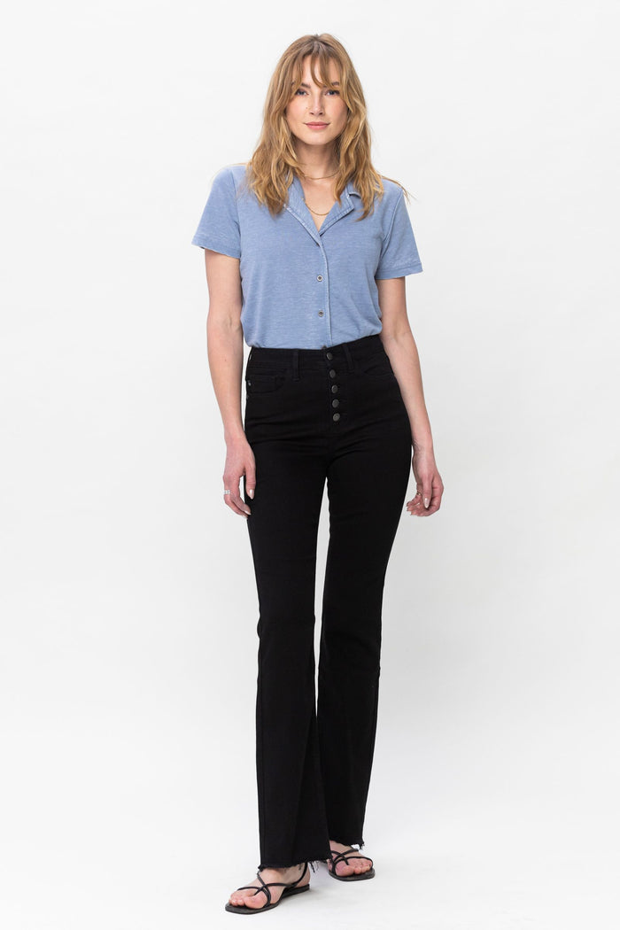 Black Button fly Boot Cut - Judy Blue 82570