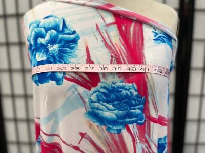 Blue Flower Pink Grass Print ITY