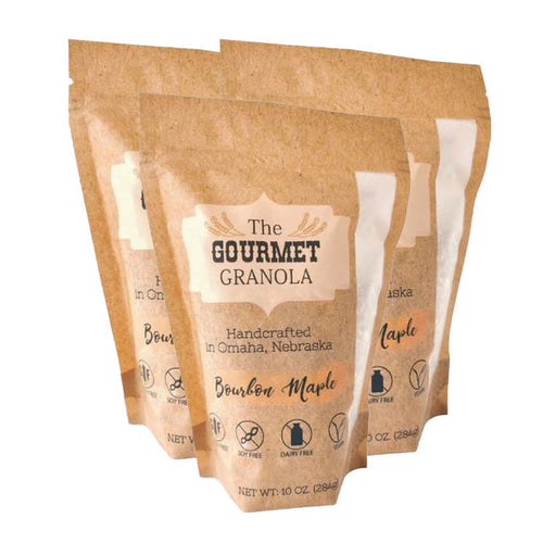 Bourbon Maple Granola | Pack of 3 | 12 oz | Gluten, Dairy, & Soy Free | The Gourmet Granola