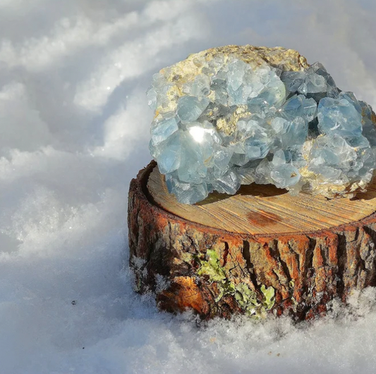 Celestite Clusters from Madagascar
