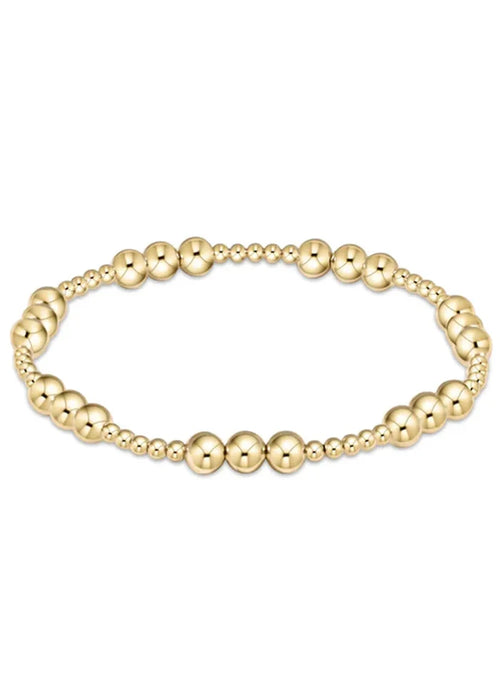 Classic Joy Pattern 5mm Gold Beaded Bracelet-EN