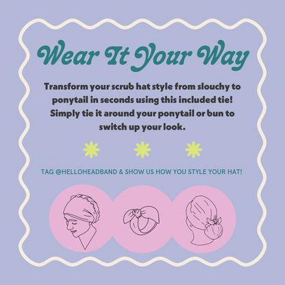 CloudCaps Scrub Cap | Pinecones & Leaves