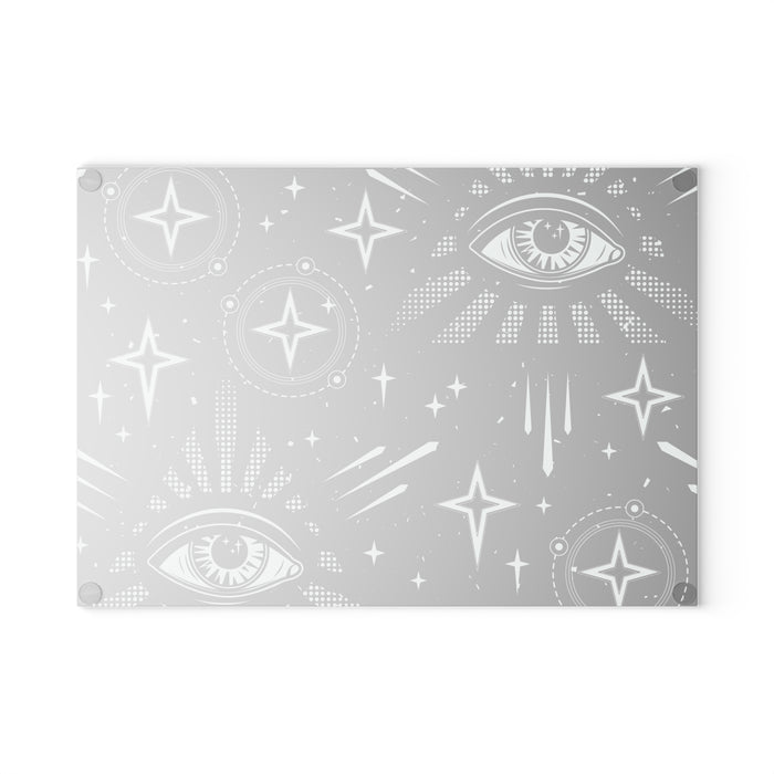 Cosmic Eyes Glass Cutting Board