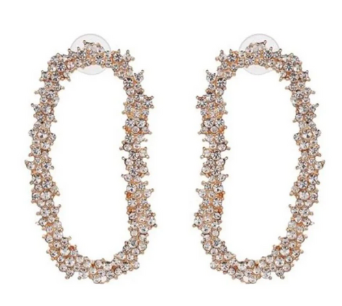 Crystal Garland Earrings- Clear