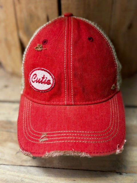 Cutie distressed Trucker Hat