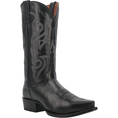 Dan Post Men' s Milwaukee Snip Toe Western Boot- Black