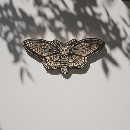 Death Head Moth- Carved Wall Hanging