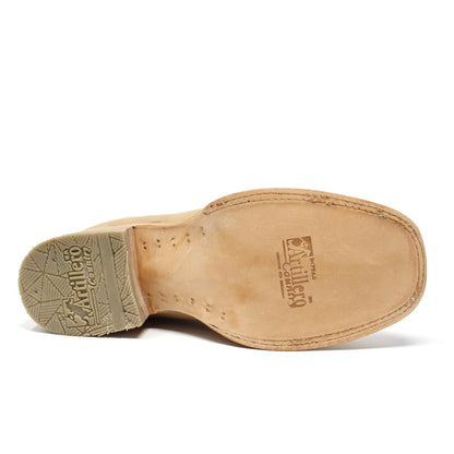 "Diego" Artillero Tejano Nobuck Square Toe Ankle Boot- Sand