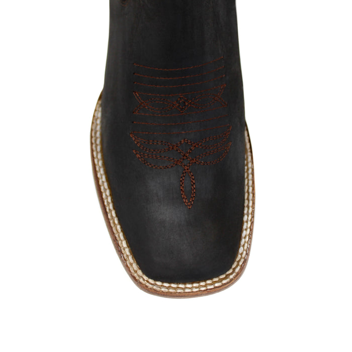 "Diego" Artillero Tejano Nubuck Square Toe Ankle Boot- Brown