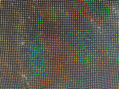 Disco Stretch Sequin - Black & Rainbow