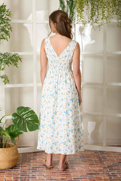 Floral Corset Midi Dress