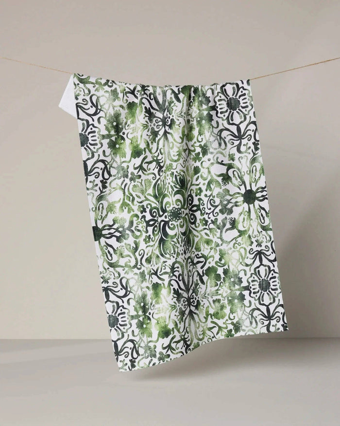 Green Goddess Tea Towel