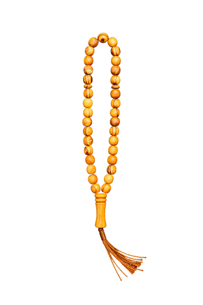 Handcrafted Olive Wood Prayer Beads - Holy Land