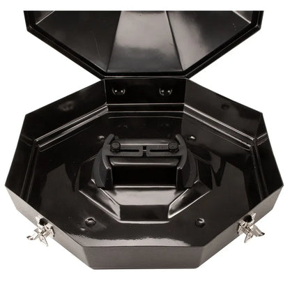 Hard Plastic Black Hat Carrier with Flip Latch Closure