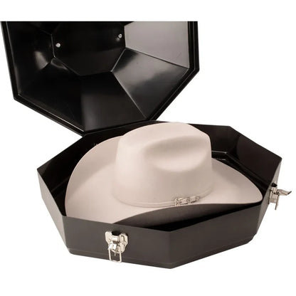Hard Plastic Black Hat Carrier with Flip Latch Closure