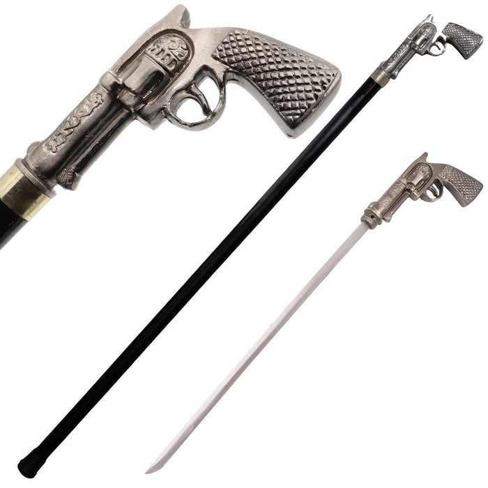 Pistol Walking Cane - Hidden Sword - AnyTime Blades