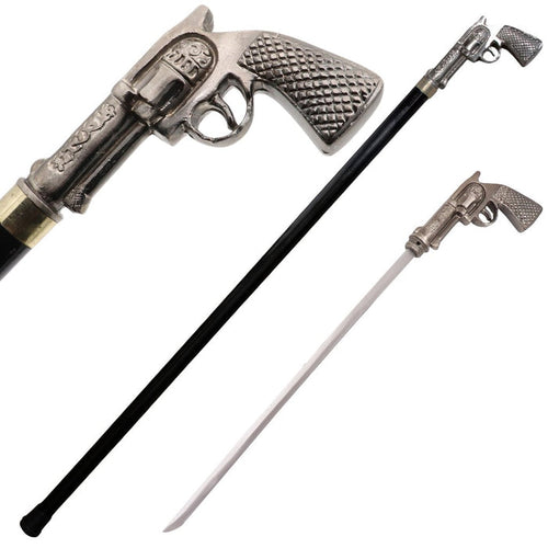 Pistol Walking Cane - Hidden Sword - AnyTime Blades