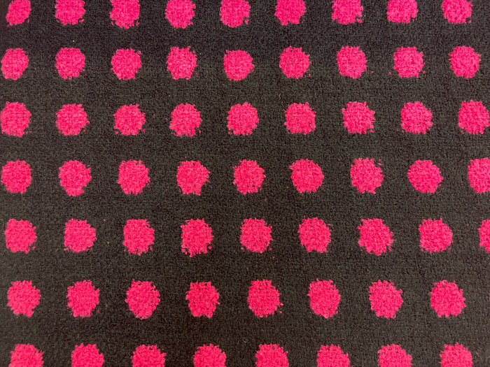 Double Sided Designer Boucle - Hot Pink / Black