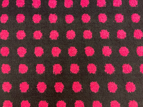 Double Sided Designer Boucle - Hot Pink / Black