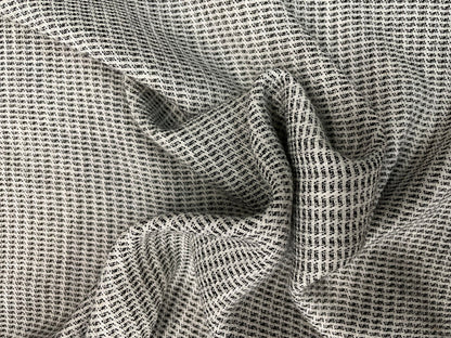 Geometric Textured Rayon - Black & White