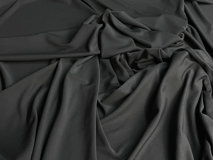 Fine Poly French Terry - Carbon Grey