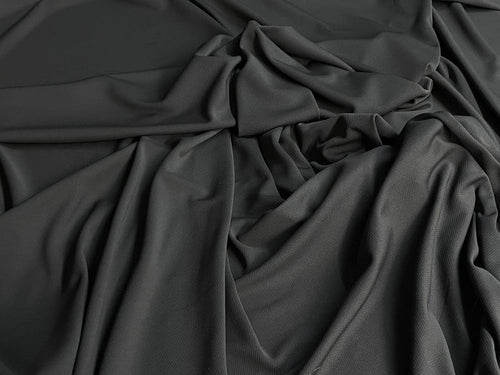 Fine Poly French Terry - Carbon Grey