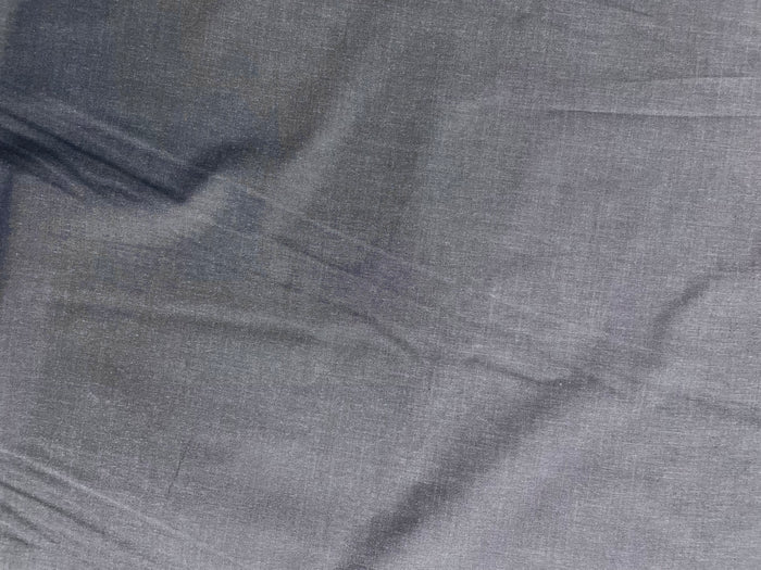 Cotton Chambray - Grey Blue