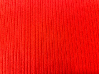 Ribbed Poly Jersey - Orange Red