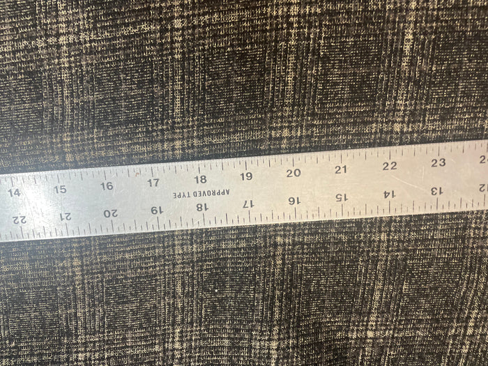 Textured Wool Plaid - Grey / Brown / Black