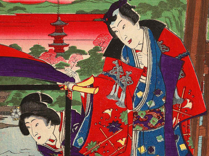 Imayo kenshi miyajima senchu asobi by Toyohara Kunichika / BJ324-163
