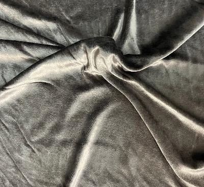 Italian Grey Stretch Velour