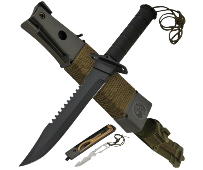Jungle King Survival Knife with Sling Shot - AnyTime Blades