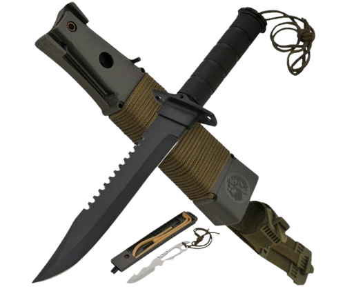Jungle King Survival Knife with Sling Shot - AnyTime Blades