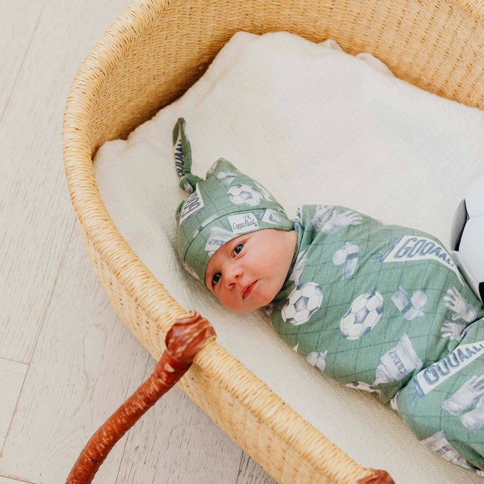 Knit Swaddle Blanket - Kick Off