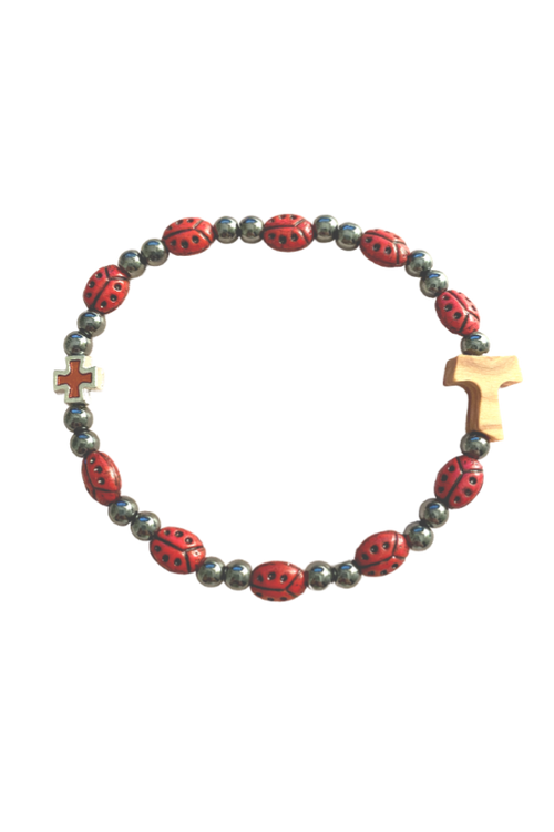 Ladybug Bracelet with Tau Cross