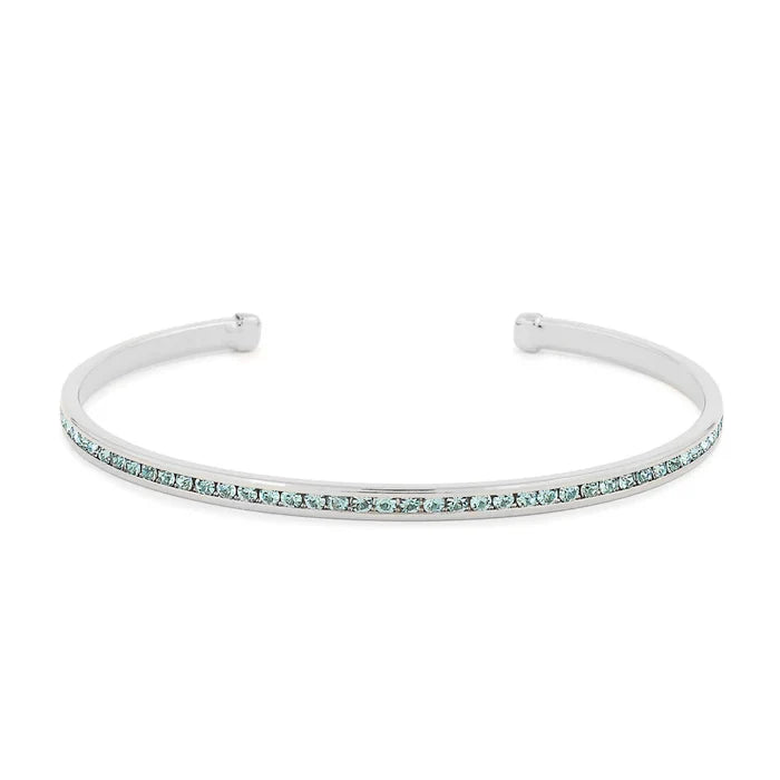 Maya J Birthstone Cuff Silver